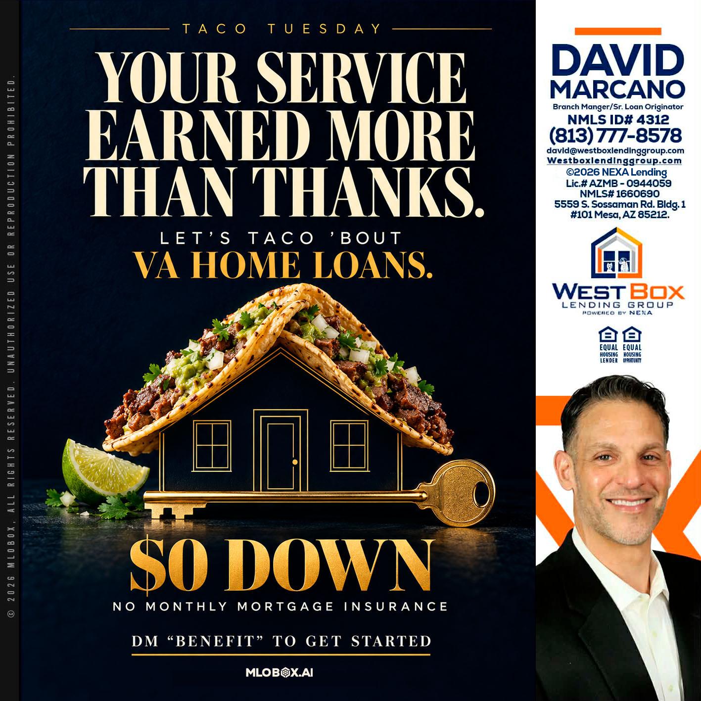 TACO TUESDAY - David Marcano -Branch Manager/Sr. Loan Originator