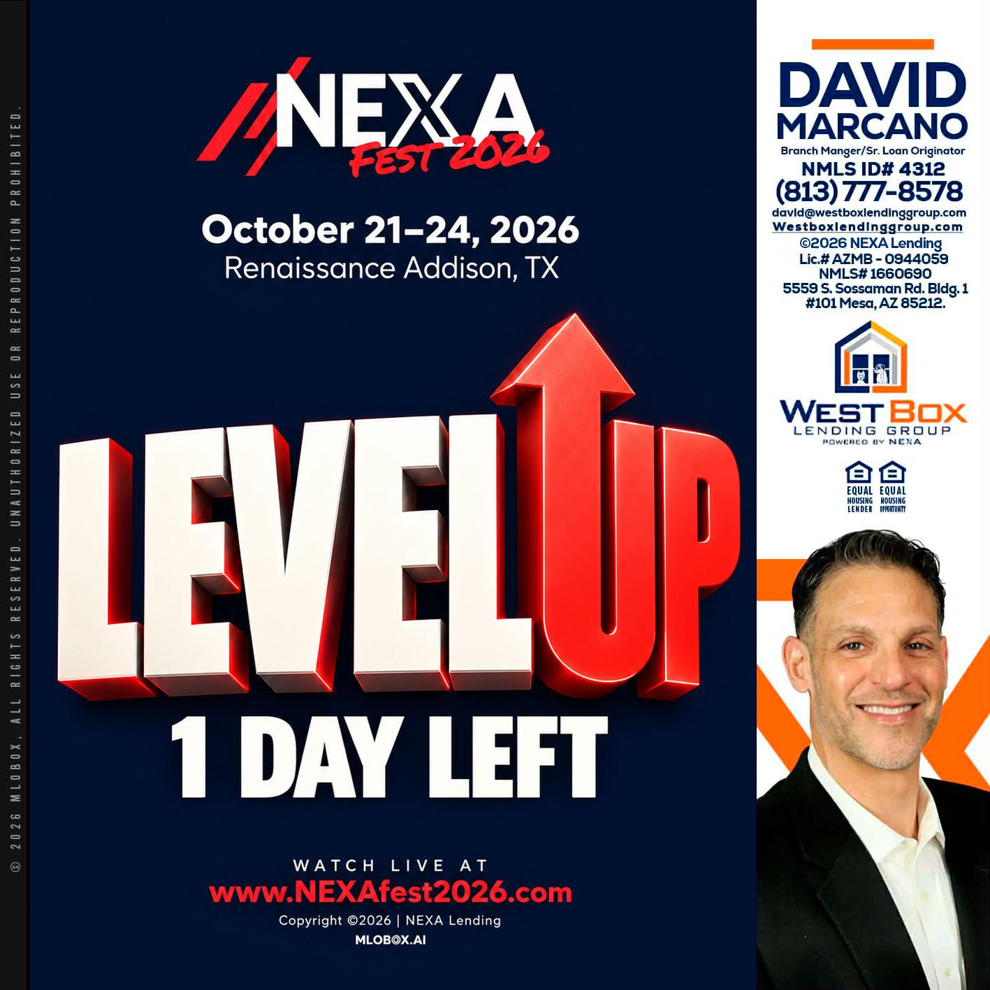 LEVEL UP - David Marcano -Branch Manager/Sr. Loan Originator