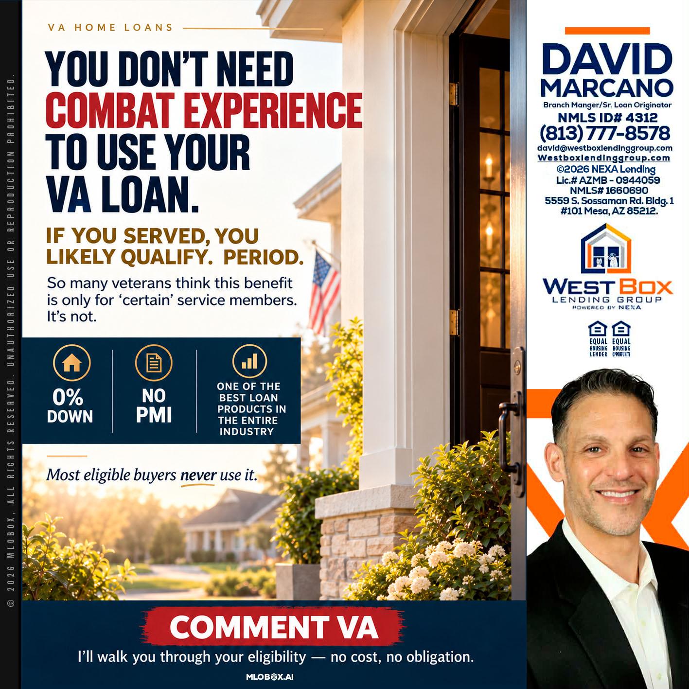 YOU DONT NEED - David Marcano -Branch Manager/Sr. Loan Originator